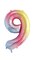 Rainbow Gradient Colorful Number Balloon Foil Balloon F07M1-77-9